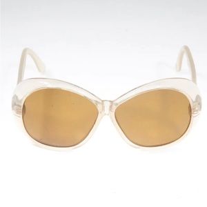 SALE 🍸Vintage French 1980s Soft Champagne tone Translucent Bubble Eye Sunglasses